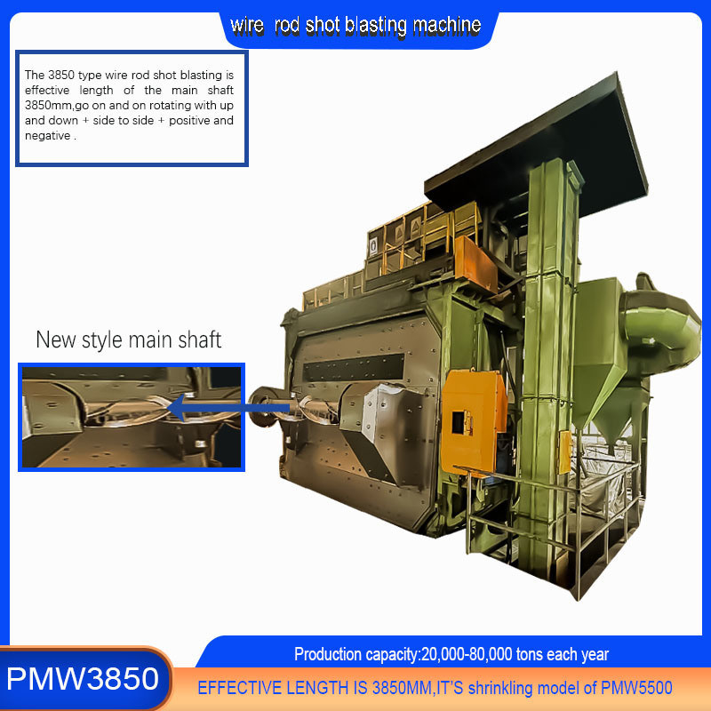 Κόστος εκτόξευσης 20-40RMB / T Wire Rod Shot Blasting Machine 8-42 mm με ηλεκτρικό καύσιμο