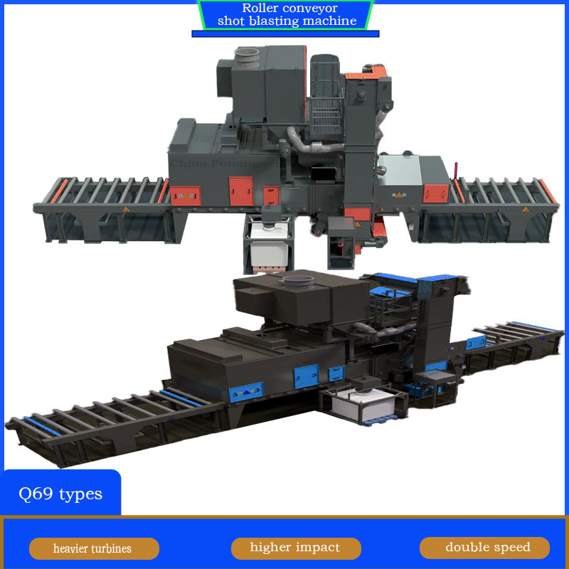 Αυτόματη Q6930A High End Roller Conveyor Shot Blasting Machine για μεγάλες δομές χάλυβα